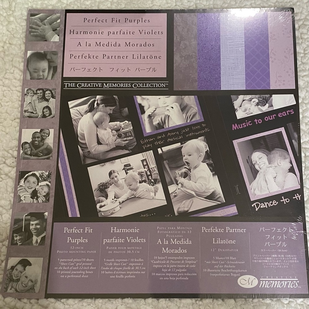 Creative Memories purple paper kit